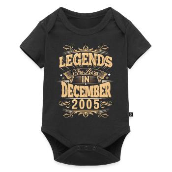 Légende de l’anniversaire de décembre 2005 - Body à manches courtes Premium Bébé - noir - Devant