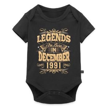 Légende de l’anniversaire de décembre 1991 - Body à manches courtes Premium Bébé - noir - Devant