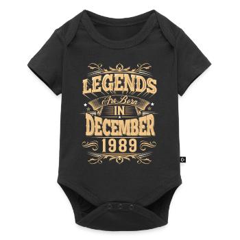 Légende de l’anniversaire de décembre 1989 - Body à manches courtes Premium Bébé - noir - Devant