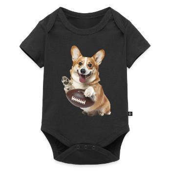Pitbull Corgi américain - Body à manches courtes Premium Bébé - noir - Devant