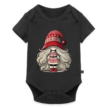 Christmas Gnome Woman Festive Gnome Girl - Baby Premium short-sleeve bodysuit - black - Front
