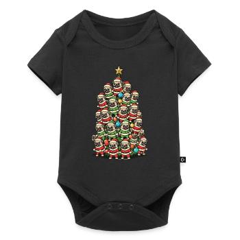Arbre de Noël Merry Carlin - Body à manches courtes Premium Bébé - noir - Devant