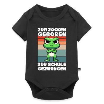 Born to gamble Forced to go to school Frog - Baby Premium short-sleeve bodysuit - black - Front