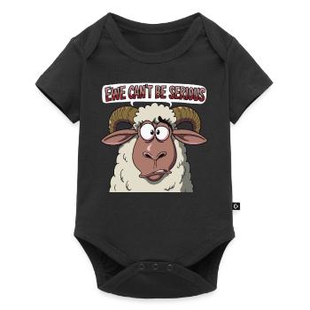 Ewe ne peut pas être sérieux - conception de mouton drôle - Body à manches courtes Premium Bébé - noir - Devant