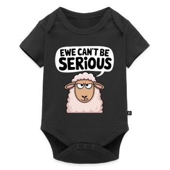 Ewe ne peut pas être sérieux - conception de mouton drôle - Body à manches courtes Premium Bébé - noir - Devant