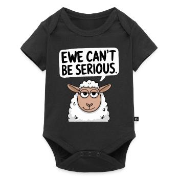 Ewe ne peut pas être sérieux - conception de mouton drôle - Body à manches courtes Premium Bébé - noir - Devant