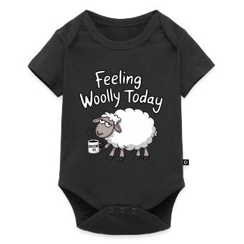 Feeling Woolly today - Baby Premium Kurzarmbody - Schwarz - Vorne