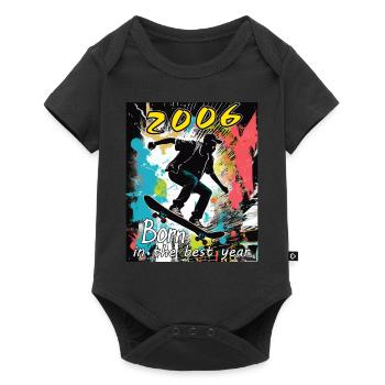2006 SKAETER Born in the best year - Baby Premium Kurzarmbody - Schwarz - Vorne