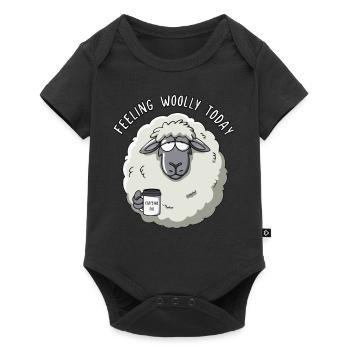 Feeling Woolly today - Baby Premium Kurzarmbody - Schwarz - Vorne