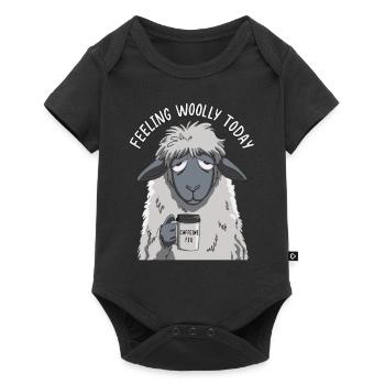 Feeling Woolly today - Baby Premium Kurzarmbody - Schwarz - Vorne