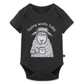 Feeling Woolly today - Baby Premium Kurzarmbody - Schwarz - Vorne