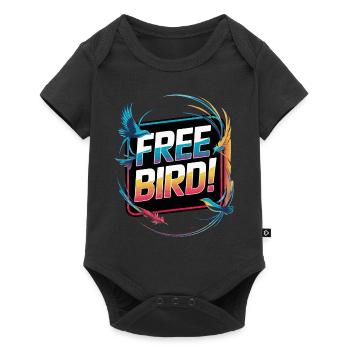 Free Bird - frei wie ein Vogel - Baby Premium short-sleeve bodysuit - black - Front