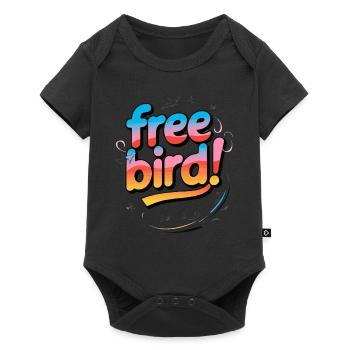 Free Bird - frei wie ein Vogel - Baby Premium short-sleeve bodysuit - black - Front