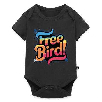 Free Bird - frei wie ein Vogel - Baby Premium short-sleeve bodysuit - black - Front