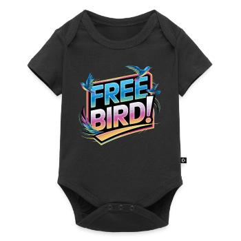 Free Bird - frei wie ein Vogel - Baby Premium short-sleeve bodysuit - black - Front