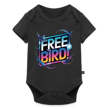 Free Bird - frei wie ein Vogel - Baby Premium short-sleeve bodysuit - black - Front