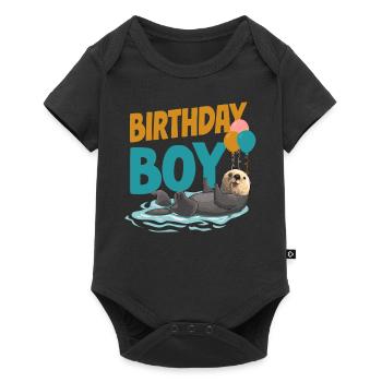 Loutre Anniversaire Garçon Anniversaire Garçon - Body à manches courtes Premium Bébé - noir - Devant