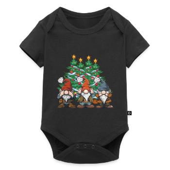 Xmas Christmas Christmas Child Kids Gnome - Baby Premium short-sleeve bodysuit - black - Front