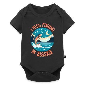 Fishing in Alaska - Baby Premium short-sleeve bodysuit - black - Front