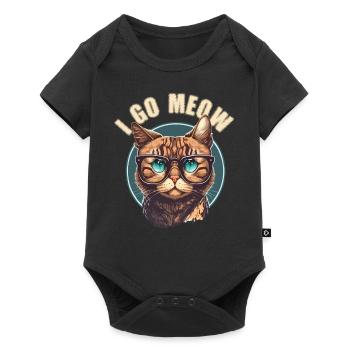 "I Go Meow" Perfect for cat lovers with a sense of humor - Baby Premium short-sleeve bodysuit - black - Front