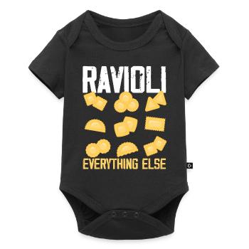Ravioli Everything Else Italian Cuisine Culinary - Baby Premium Kurzarmbody - Schwarz - Vorne