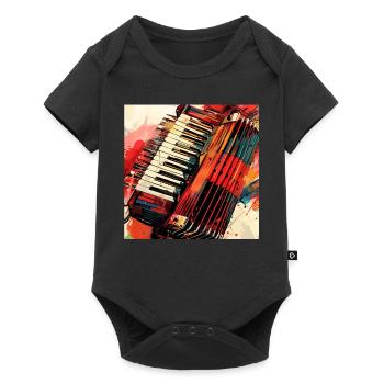 Accordéon - Body à manches courtes Premium Bébé - noir - Devant