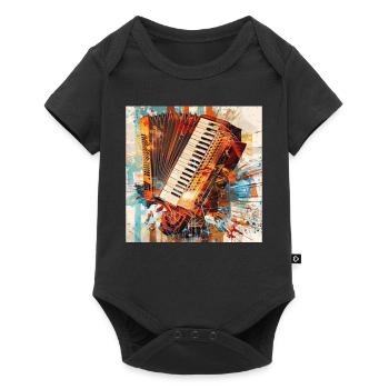 Accordéon - Body à manches courtes Premium Bébé - noir - Devant