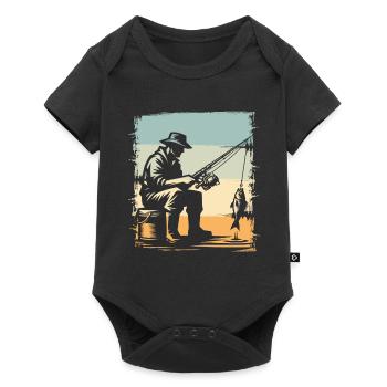 Fishing Anglers Fishing - Baby Premium short-sleeve bodysuit - black - Front