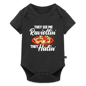 They see me raviollin they hatin Design - Baby Premium short-sleeve bodysuit - black - Front