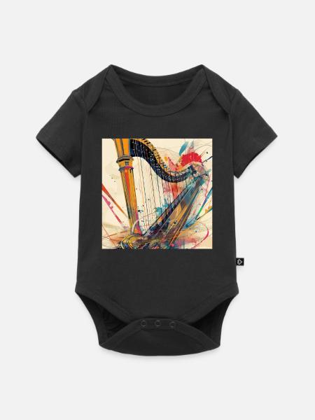 Harpe - Body à manches courtes Premium Bébé - noir