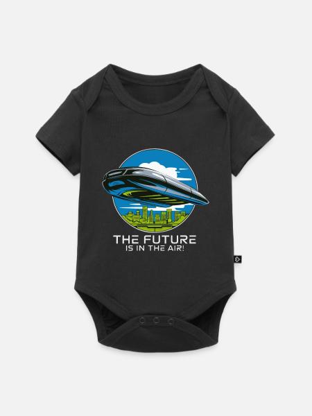 FLIEGENDES AUTO - Baby Premium Kurzarmbody - Schwarz