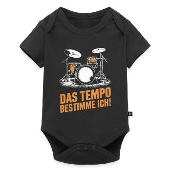 Schlagzeug Schlagzeuger Drummer Schlagzeugspieler - Baby Premium Kurzarmbody - Schwarz - Vorne