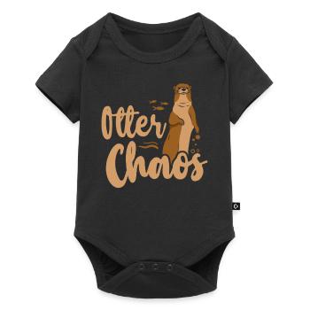 Otter Pun Otter Chaos - Baby Premium short-sleeve bodysuit - black - Front