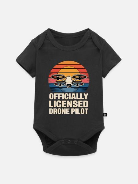 Dronenpilot für einen Dronenpilot - Baby Premium Kurzarmbody - Schwarz