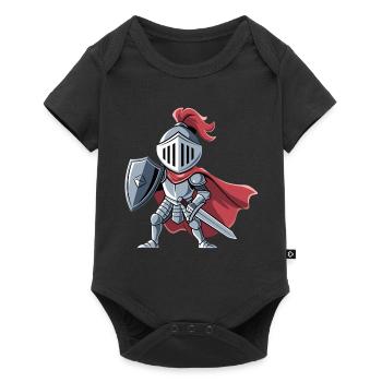 Freundlicher Ritter als Geburtstagsgeschenk Design - Baby Premium Kurzarmbody - Schwarz - Vorne