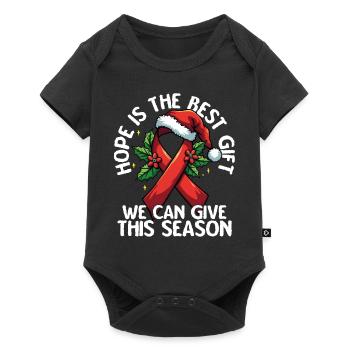 Hope Is The Best Gift AIDS Awareness - Baby Premium short-sleeve bodysuit - black - Front