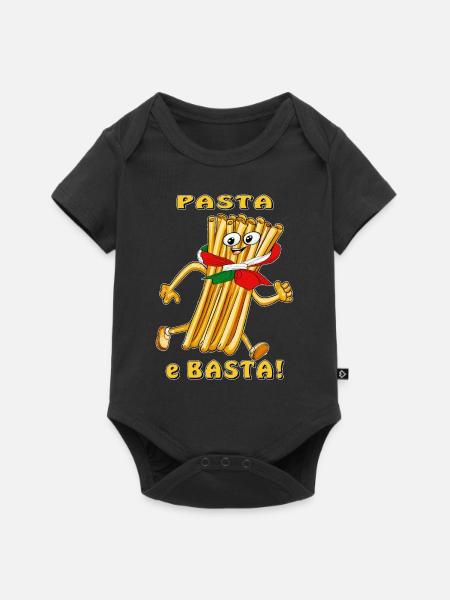 Pasta e Basta - Baby Premium Kurzarmbody - Schwarz