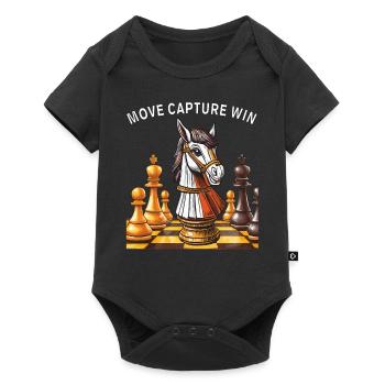 VICTOIRE DE CAPTURE DE COUP D’ÉCHECS - Body à manches courtes Premium Bébé - noir - Devant