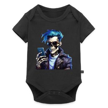 SKELETON MAN - Baby Premium short-sleeve bodysuit - black - Front