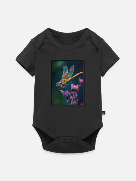 Libellen Libelle - Baby Premium Kurzarmbody - Schwarz