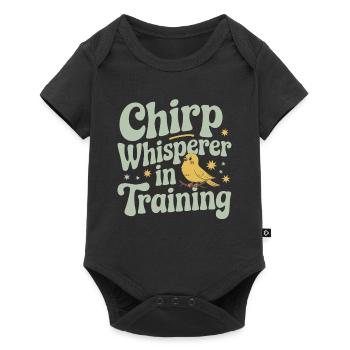 Pet, canary, owner, bird lover and - Baby Premium short-sleeve bodysuit - black - Front