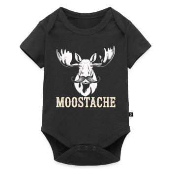 Moustache Barbe Orignal barbu - Body à manches courtes Premium Bébé - noir - Devant