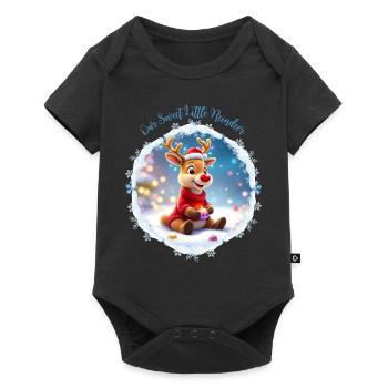 Our Little Cute Blue Reindeer - Baby Premium short-sleeve bodysuit - black - Front
