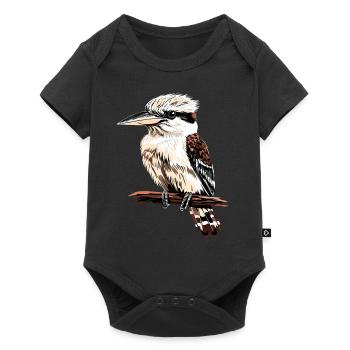 Kookaburra Hunter lit Hans Sweet Bird en riant - Body à manches courtes Premium Bébé - noir - Devant
