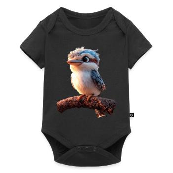 Kookaburra Hunter lit Hans Sweet Bird en riant - Body à manches courtes Premium Bébé - noir - Devant