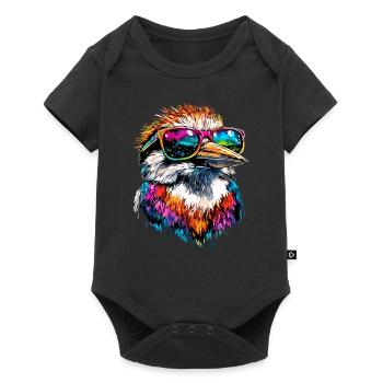 Kookaburra Hunter lit Hans Sweet Bird en riant - Body à manches courtes Premium Bébé - noir - Devant