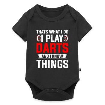 Darts Player 180 Dart - Baby Premium short-sleeve bodysuit - black - Front