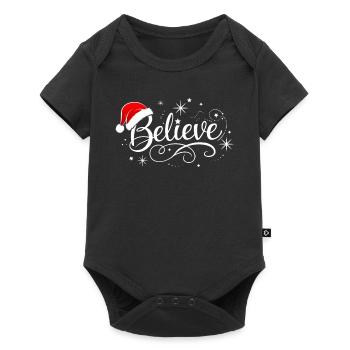 Believe in Santa Claus, Funny Christmas Merry Xmas - Baby Premium short-sleeve bodysuit - black - Front