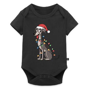 Italian Greyhound Christmas Lights Xmas Dogs Gifts - Baby Premium short-sleeve bodysuit - black - Front