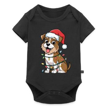 Norfolk Terrier Christmas Lights Xmas Dogs Gifts - Baby Premium short-sleeve bodysuit - black - Front